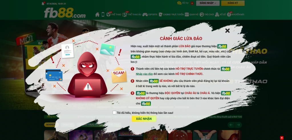 cảnh báo lừa đảo